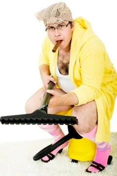 Crazy cleaner Stock Photos