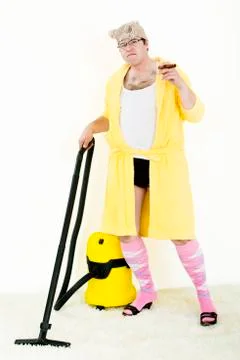 Crazy cleaner Stock Photos