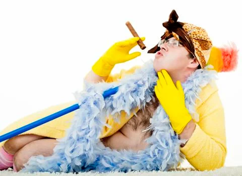 Crazy cleaner Stock Photos