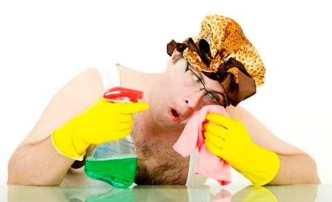 Crazy cleaner Stock Photos