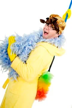 Crazy cleaner Stock Photos