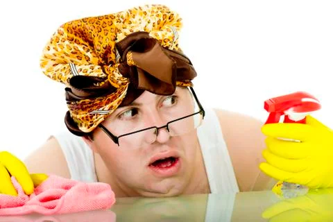 Crazy cleaner Stock Photos