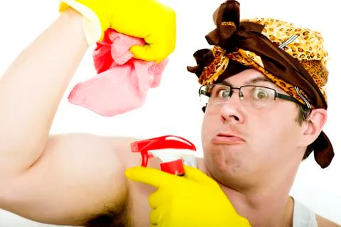 Crazy cleaner Stock Photos