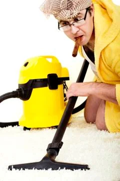 Crazy cleaner Stock Photos
