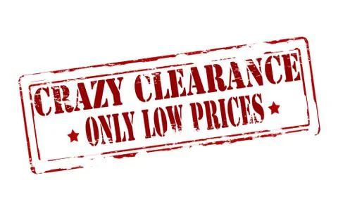 Crazy clearance Illustrazione stock