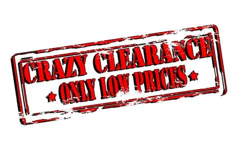 Crazy clearance Illustrazione stock