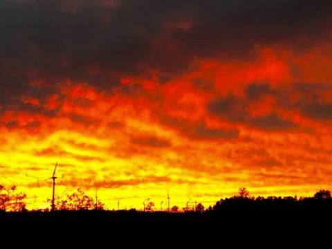 Crazy cloud sunset Stock Photos