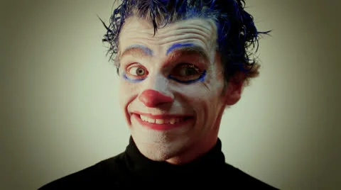 Crazy Clown Man Stock Footage 26876739