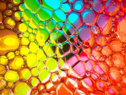 Crazy colourful bubbles Stock Photos