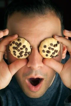 Crazy Cookie Eyed Man Stock Photos
