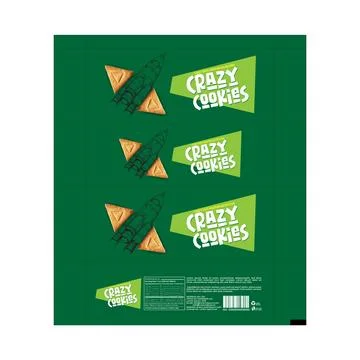 Crazy Cookies Packaging Design Stock Illustration