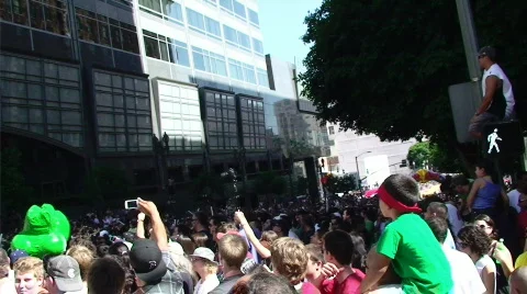 Crazy Crowds in LA Video stock 521648