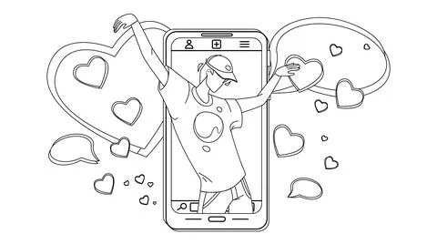 Crazy Dance Dancing Man On Phone Screen Vector Stock Illustration