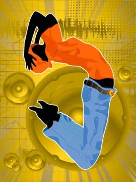 Crazy for dance Stock Illustration