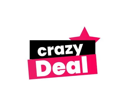 Crazy Deal E-commerce Marketing Discount Offer Design Vector Illustration Stock Illustration