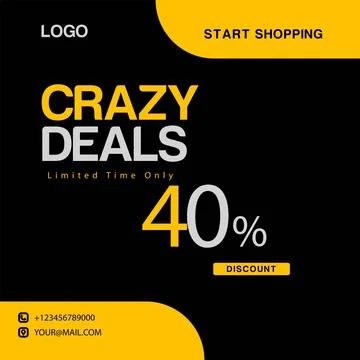 Crazy Deals Template Stock Illustration