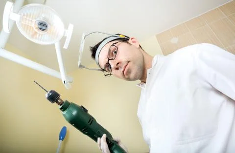 Crazy dentist Stock Photos