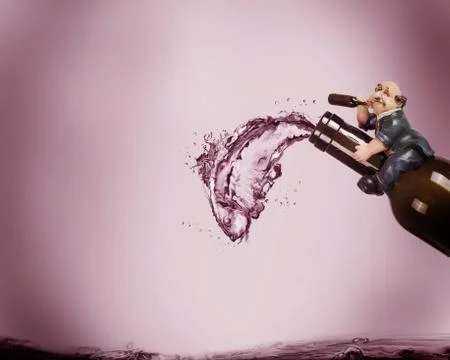 Crazy Drunkard Illustrazione stock