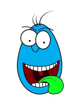 Crazy Easter egg with tongue vector symbol , icon  design. Spring illustratio Stock Illustration