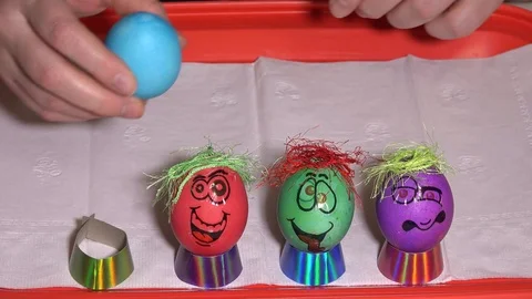 Crazy Easter Eggs 2 Stock Footage 106742583