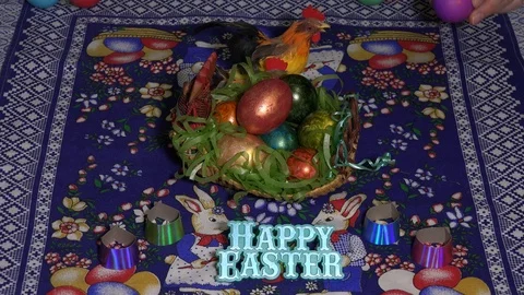 Crazy Easter Eggs 6 Stock Footage 106742517