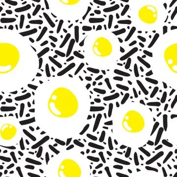 Crazy eggs seamless pattern Stock Illustration