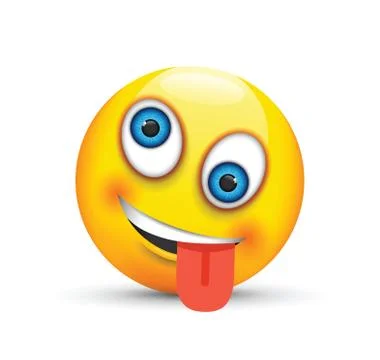 Crazy emoji Stock Illustration