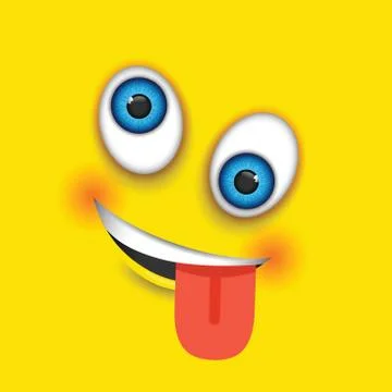 Crazy emoji Stock-Illustration