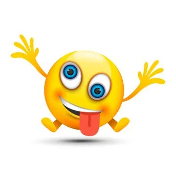 Crazy emoji Stock-Illustration