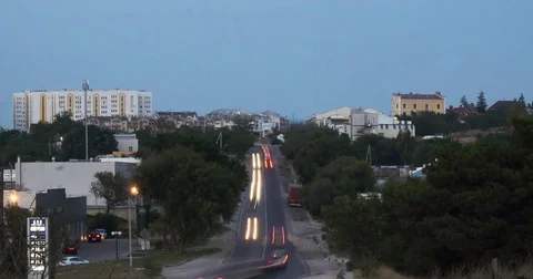 Crazy Evening Traffic Stock Footage 70968866