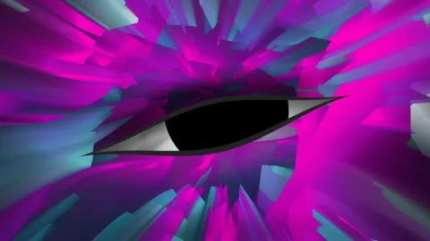 Crazy Eye VJ Loop footage Stock Footage 155354232
