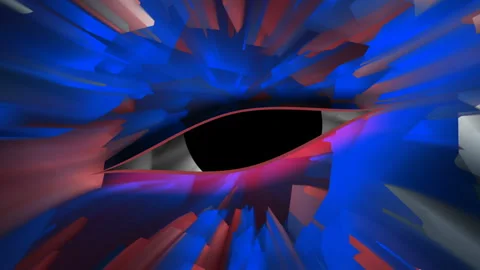 Crazy Eye VJ Loop footage Stock Footage 155354288