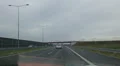 Crazy fast driving in bad weather, driver POV. Raindrops falling on windscreen HD Footage