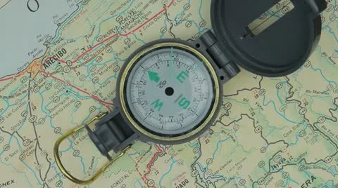 Crazy field compass needle spinning moving erratically 3 Stock Footage 11986247