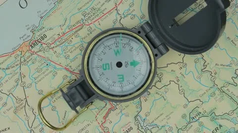 Crazy field compass needle spinning moving erratically 2 Stock Footage 11988372