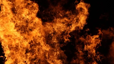 Crazy fire flames Stock Footage 122306986
