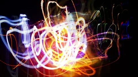 Crazy fire lights Video stock 82250552