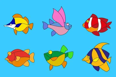 Crazy fish Stock Illustration