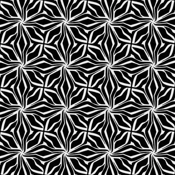 Crazy Flower (Black, White) Stock Illustration