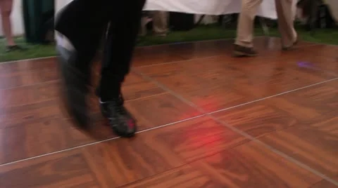 Crazy footwork dancing on dance floor irish Video stock 11150082