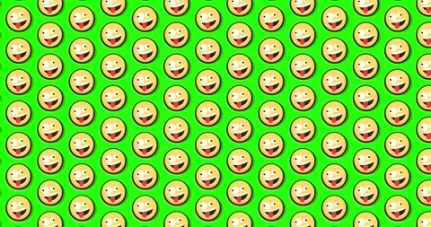 Crazy Fun emoji animated tile Loopable motion graphics pattern background. .. 스톡 동영상 224358361