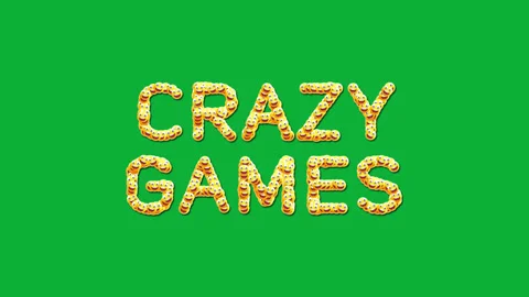 Crazy Games Typography Motion Graphics with Expressive Emoji Faces Stock Footage 283736539