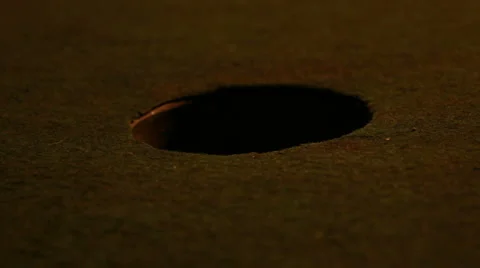 Crazy Golf - In the hole close up Stock Footage 995870