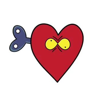 Crazy heart vector illustration. Illustrazione stock