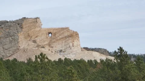 Crazy Horse Monument Stock Footage 48479310