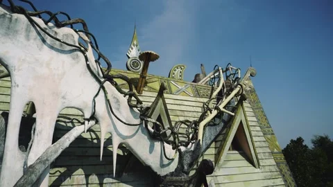 Crazy House Showcasing Whimsical Architecture in Dalat Vietnam Stock-Footage 340014508