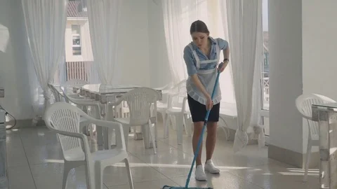 Crazy Housewives. The first is sad, the second is happy Stock Footage 75222170