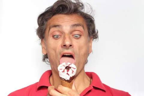 Crazy for ice cream Stock Photos