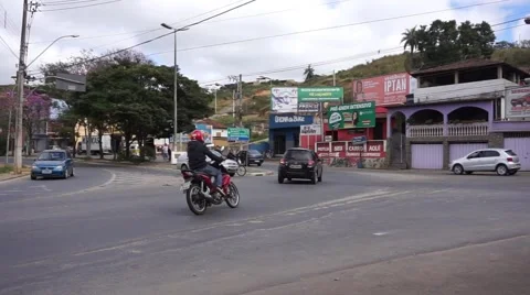 Crazy intersection in Brazil 10X speed Stock Footage 51614421