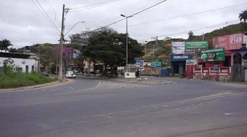 Crazy intersection in Brazil 5x speed Stock Footage 51599266